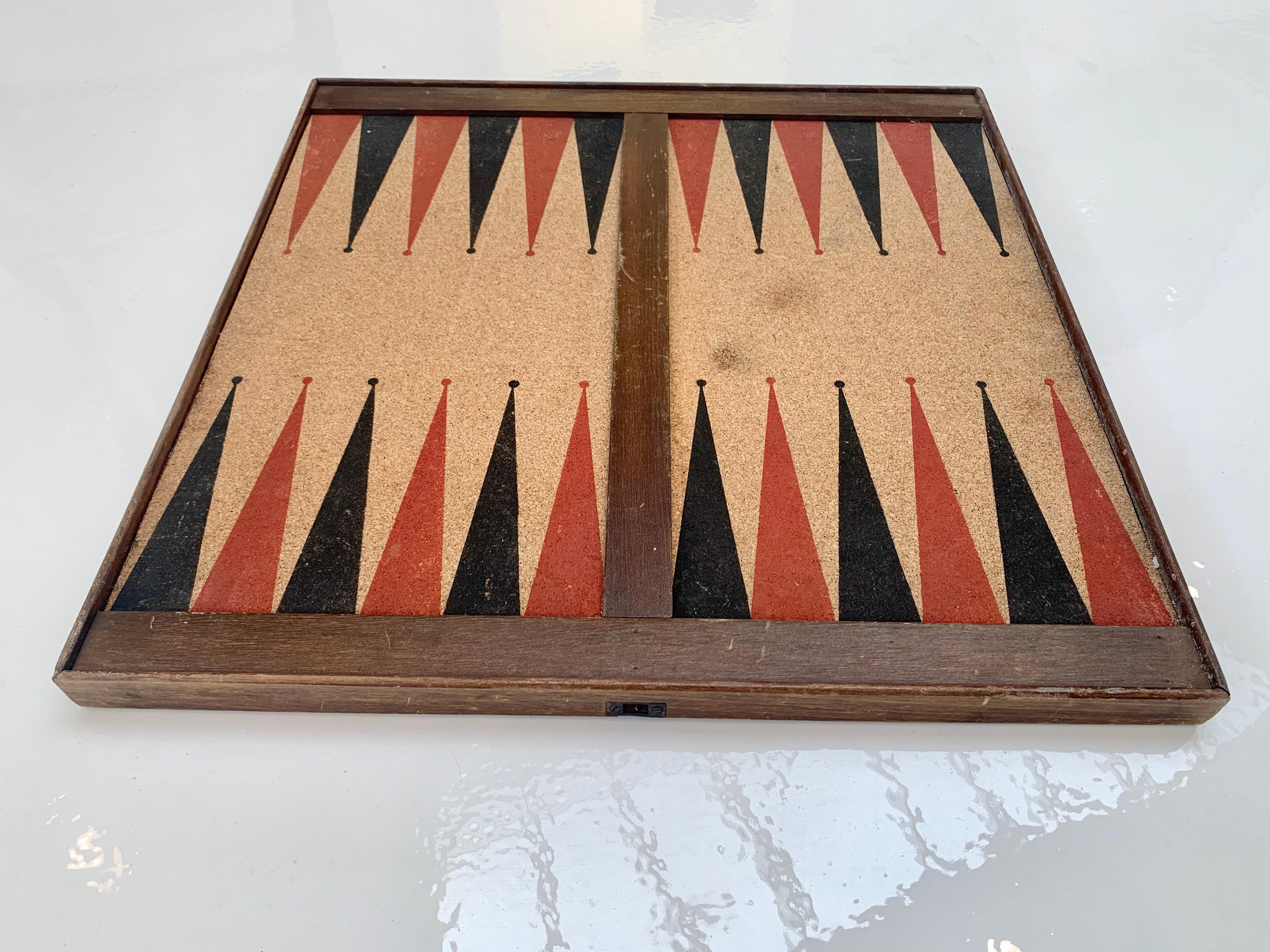 vintage backgammon board