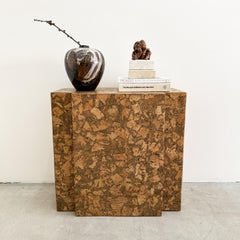 Console de salle à manger vintage en liège, base de canapé, table d'entrée, table MCM