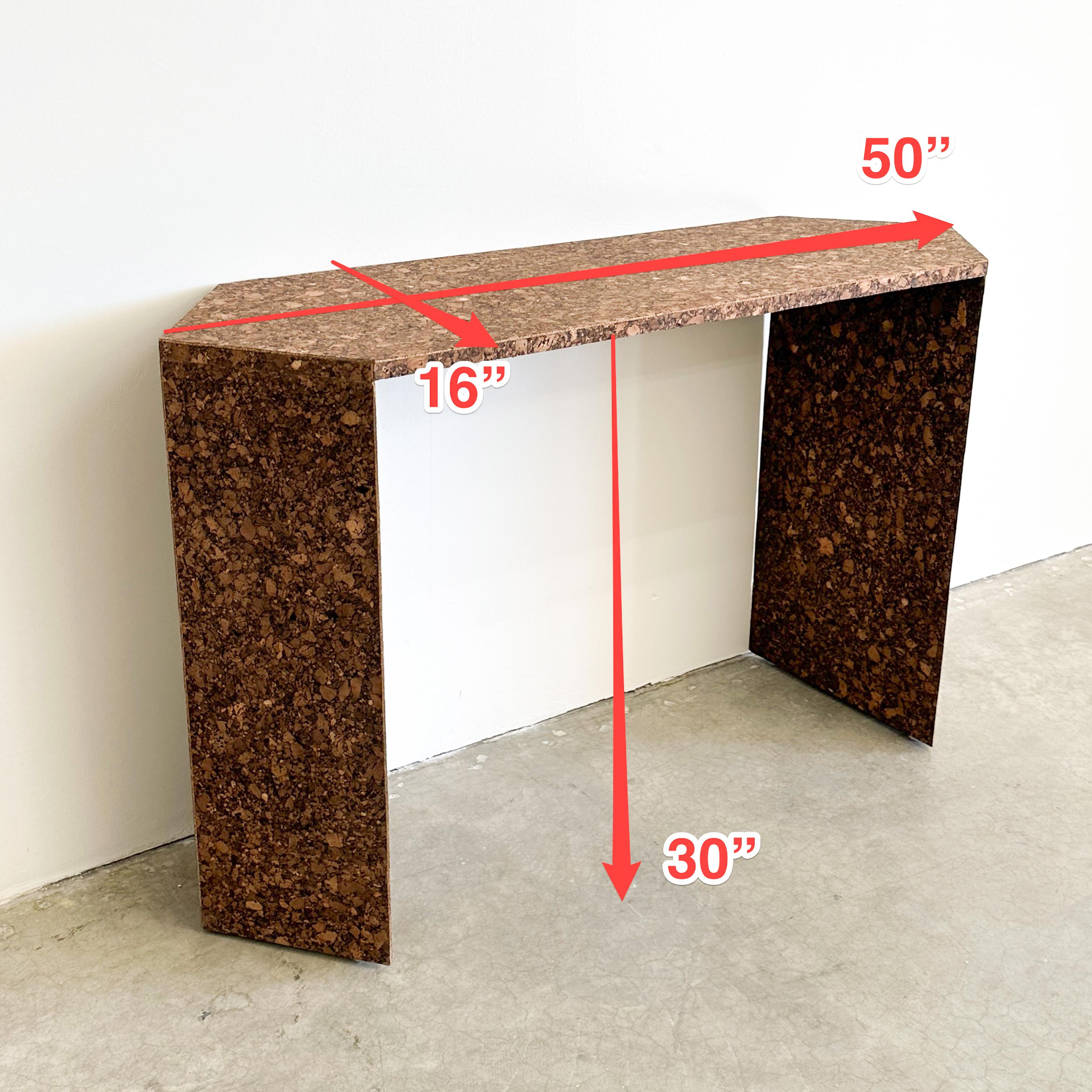 Mid-Century Modern Vintage Cork Console Table Entryway Table Sofa Table MCM  For Sale