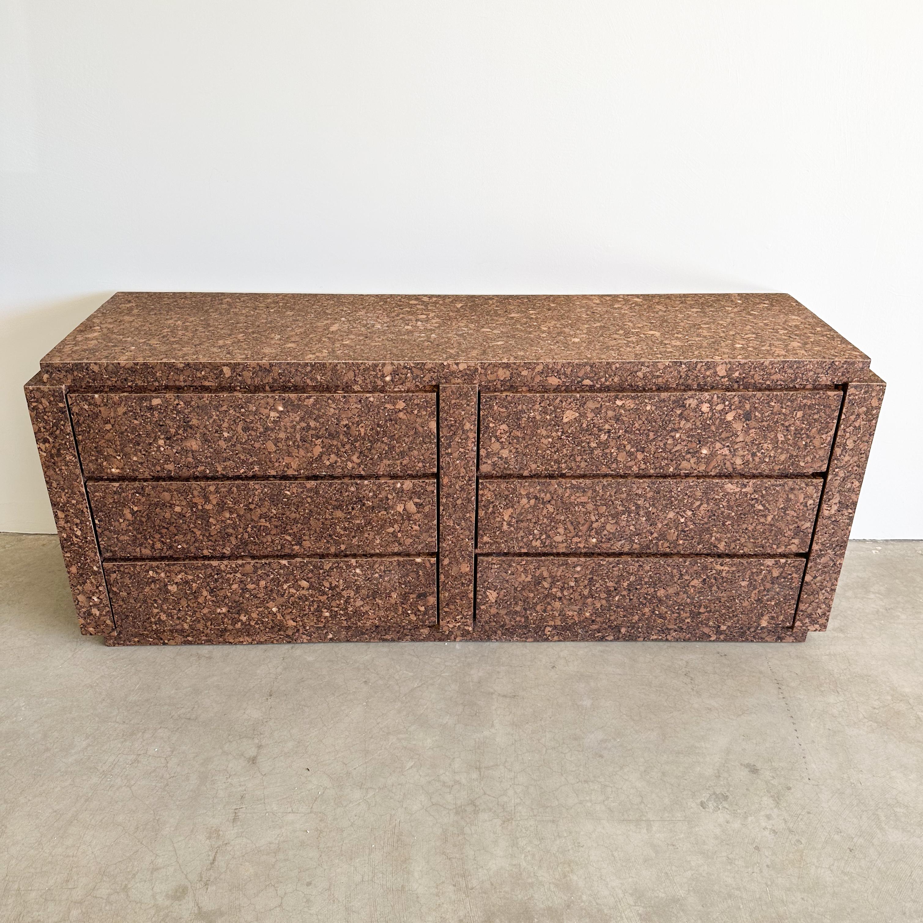 Mid-Century Modern Vintage Cork Dresser MCM 70s