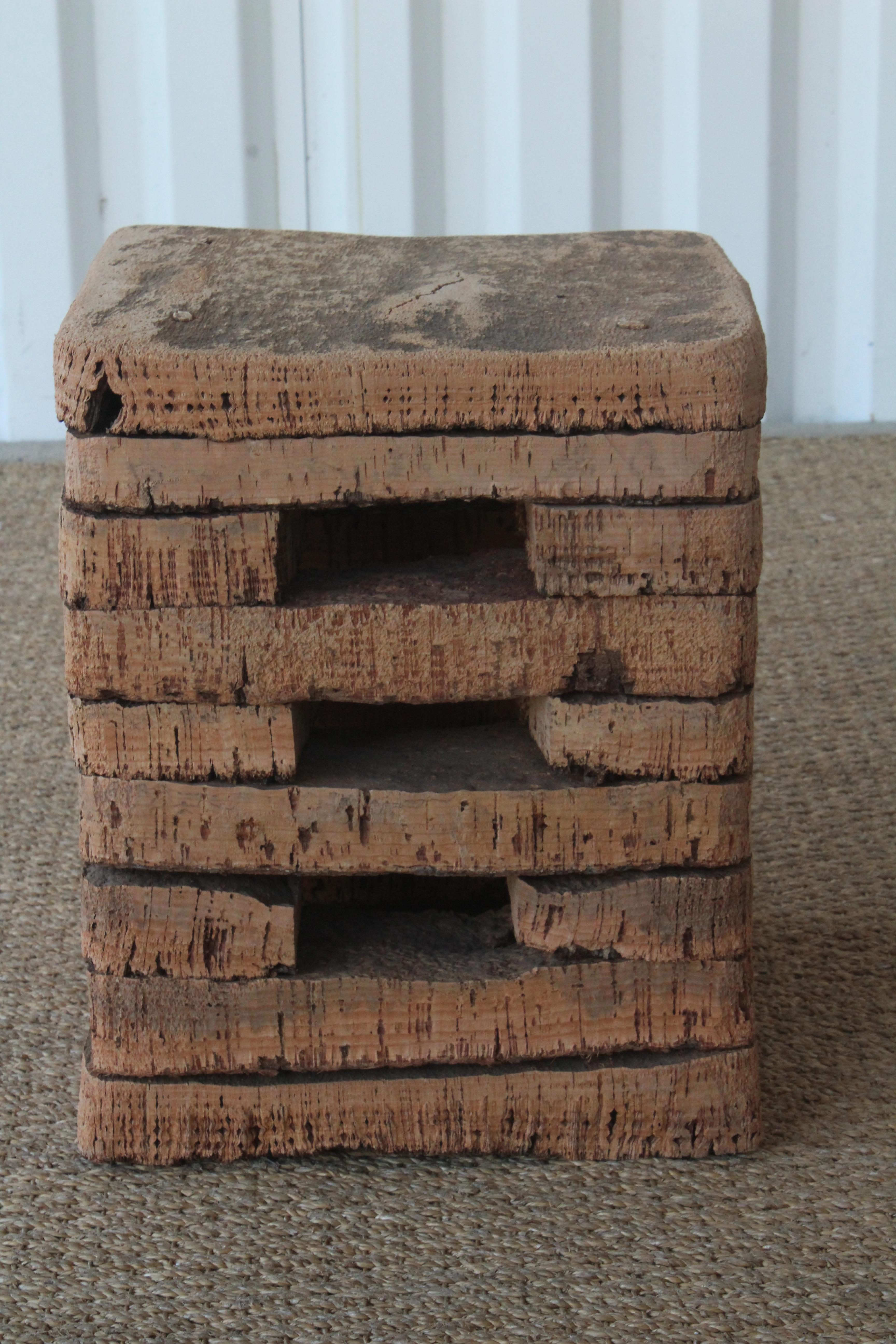 Vintage Cork Stool, Spain, 1960s 5