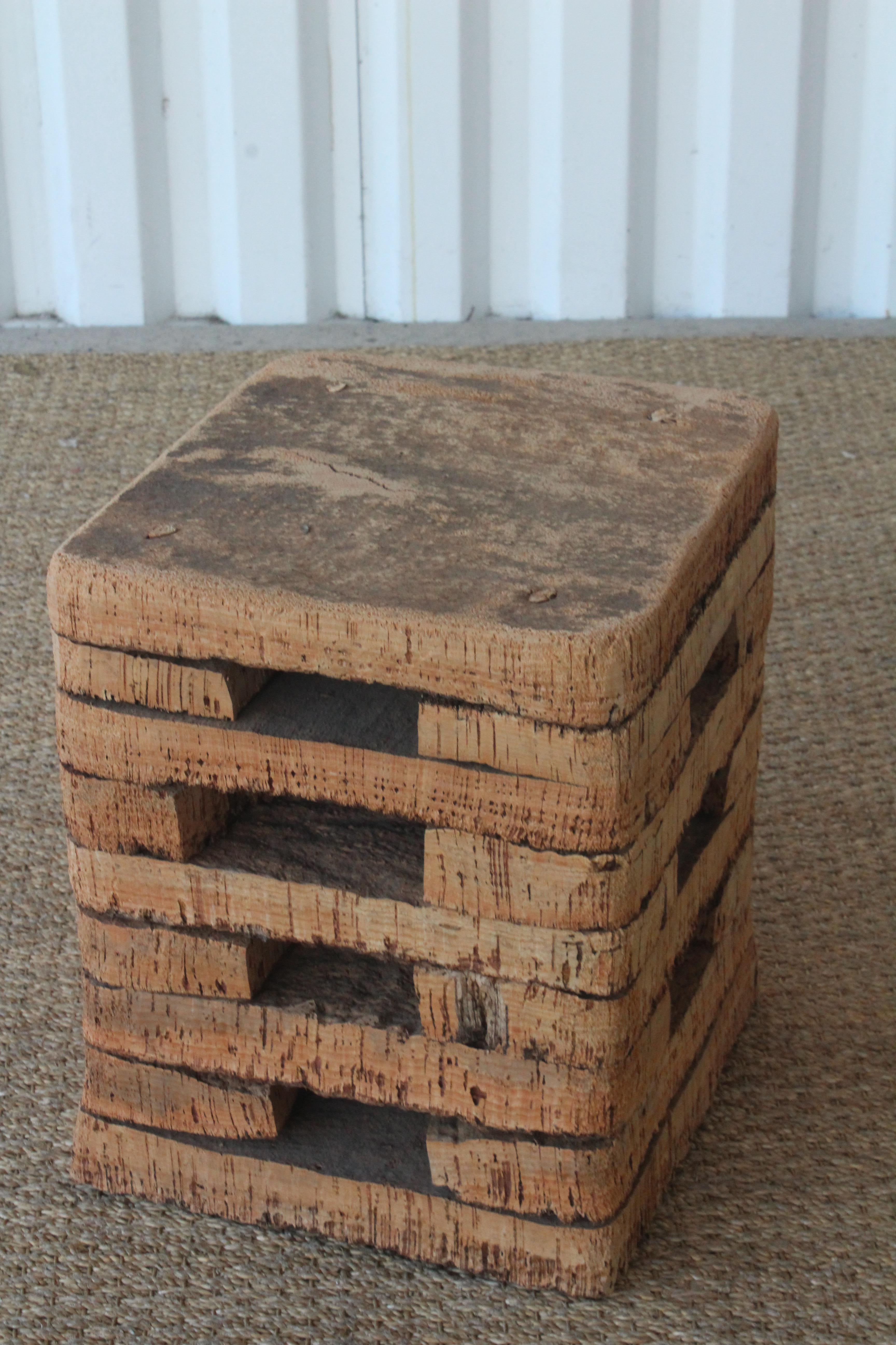 Vintage cork stool from Spain, 1960s. Good condition with age appropriate wear.