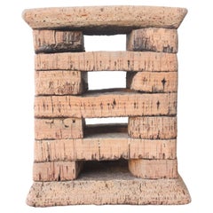 Vintage Cork Stool, Spain, 1960s.