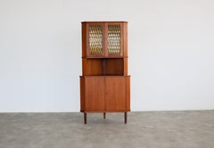 vintage corner cabinet  display cabinet  1960s  Danish