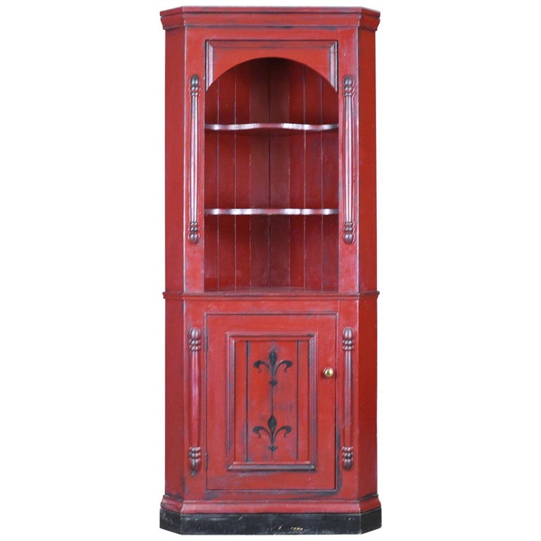 Vintage Corner Cabinet Late 20th Century Painted Pine Cupboard At 1stdibs