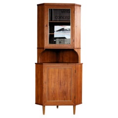 meuble d'angle vintage armoire murale teck 60s Suède