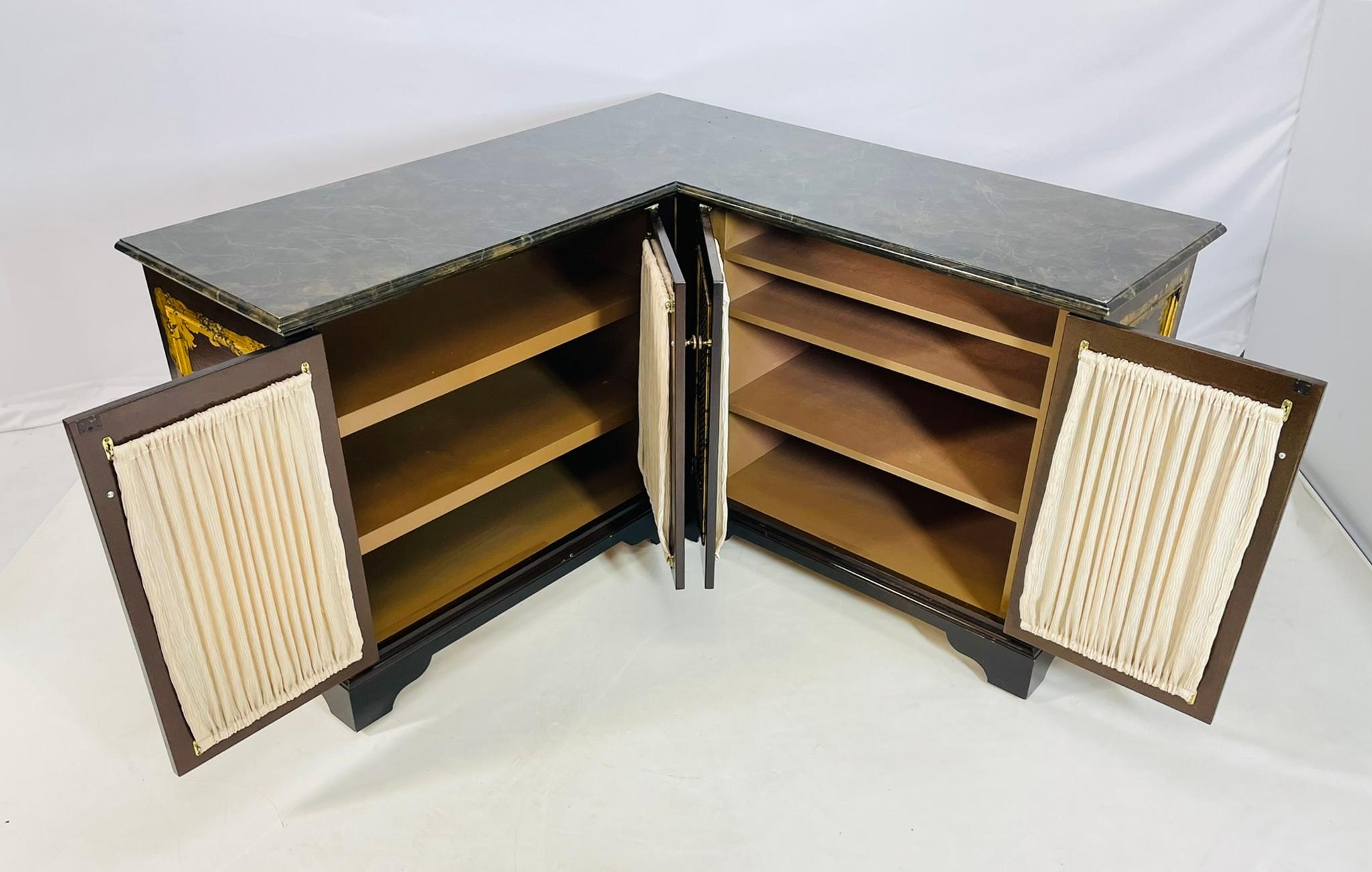 Fait main Meuble de rangement d'angle attribué à Phyllis Morris, États-Unis, années 1950 en vente