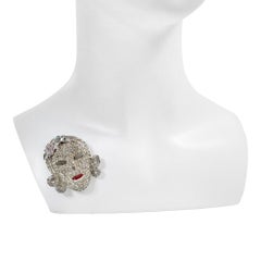 Vintage Coro Lady Face Fur Clip Circa 1940s