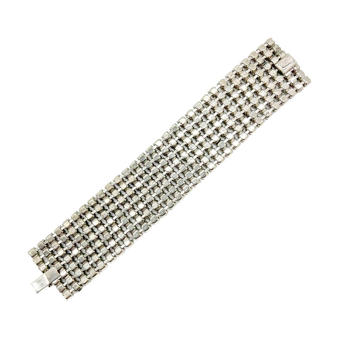 Vintage Coro Rhinestone Cocktail Bracelet 1950s For Sale 1