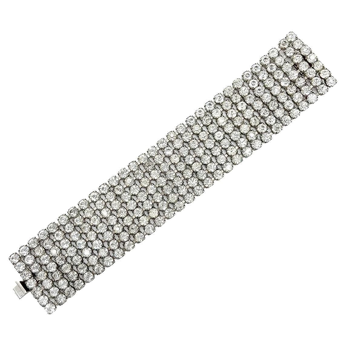 Vintage Coro Rhinestone Cocktail Bracelet 1950s
