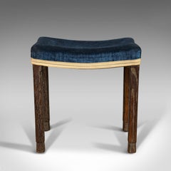 Vintage Coronation Stool, English, Footstool, Maple and Co, London, George VI