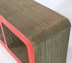 Vintage Corrugated Cardboard Console Table