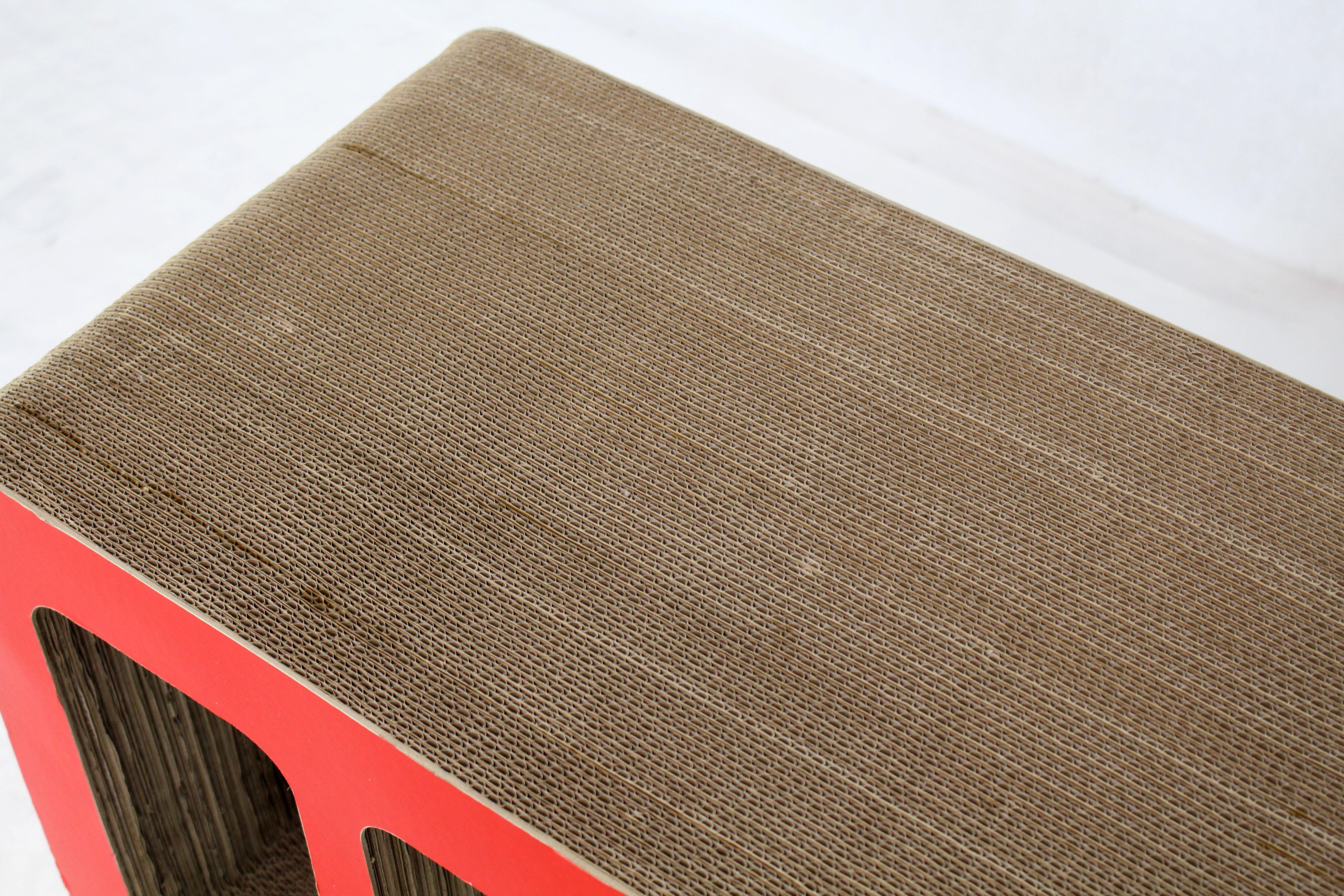 Vintage Corrugated Cardboard Console Table In Good Condition In Rockaway, NJ