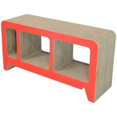 Vintage Corrugated Cardboard Console Table