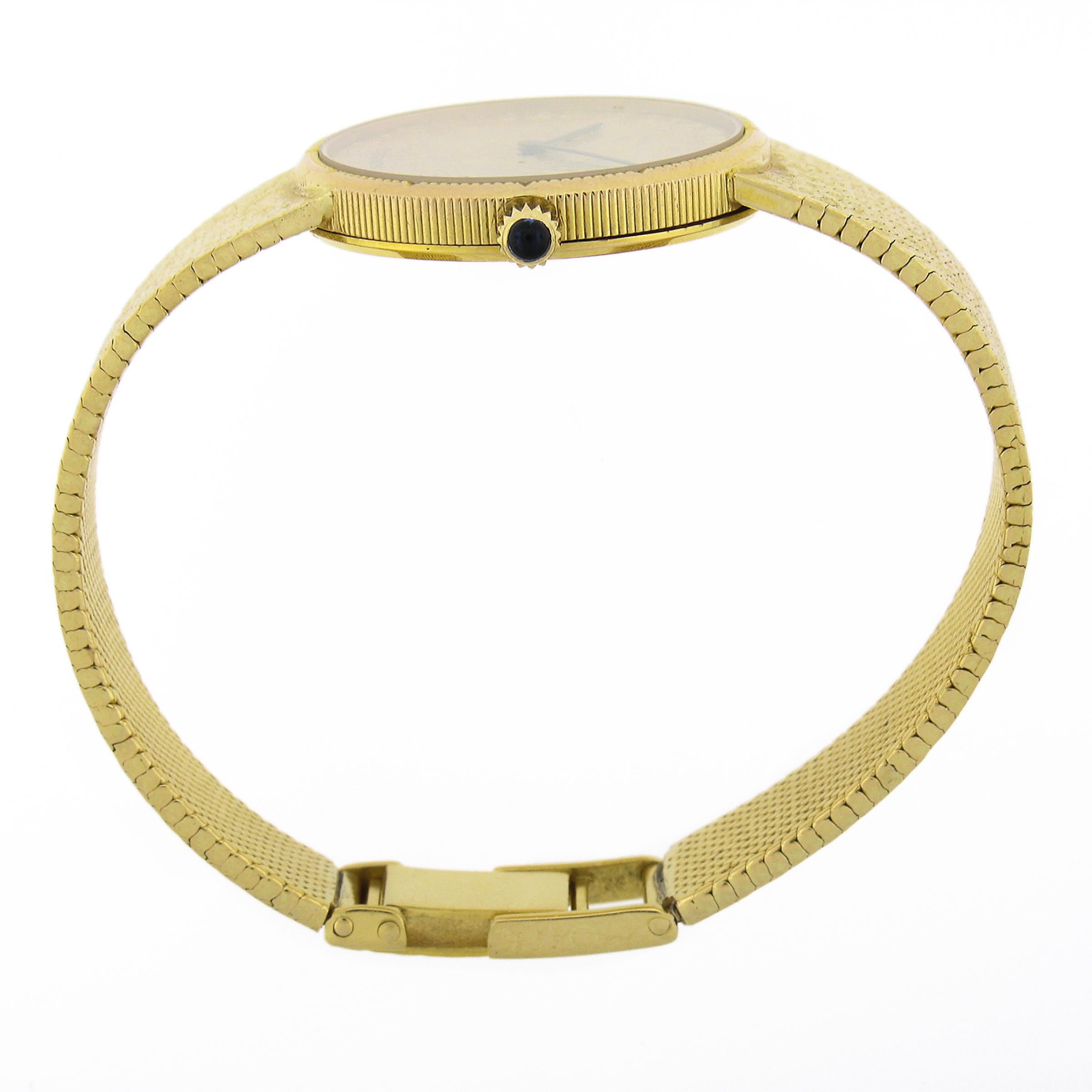 Vintage Corum 18k Gold 28mm Ten $10 Dollar Coin Mechanical Wrist Watch Bracelet en vente 4