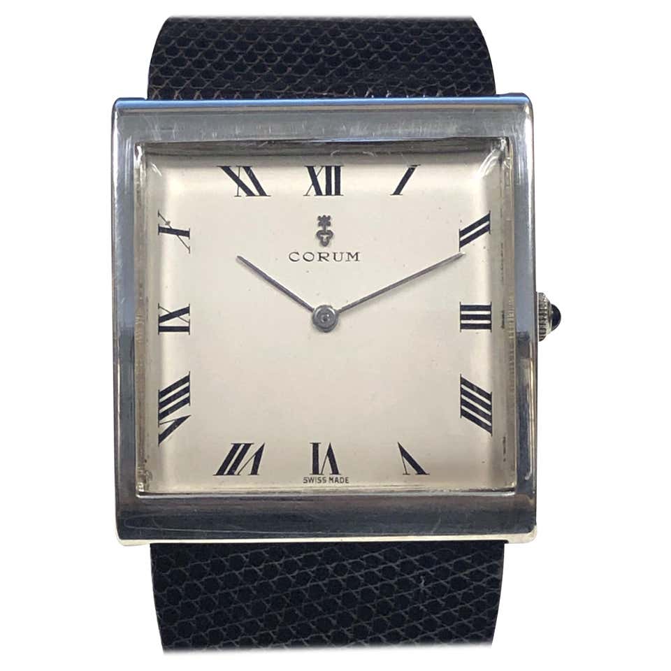 Vintage Corum Buckingham Large Sterling Mechanical Wristwatch at ...
