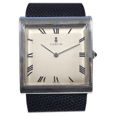 Retro Corum Buckingham Large Sterling Mechanical Wristwatch