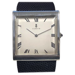Vintage Corum Buckingham Large Sterling Mechanical Wristwatch