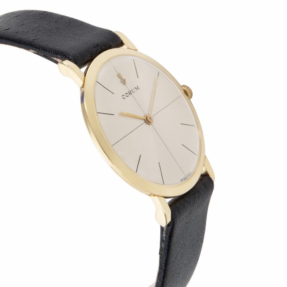 Modern Vintage Corum Dress Unisex Watch in Yellow Gold