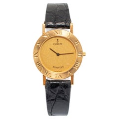 Vintage Corum Romulus Romvlvs 26MM 50.201.56 Quartz 18K Yellow Gold Watch