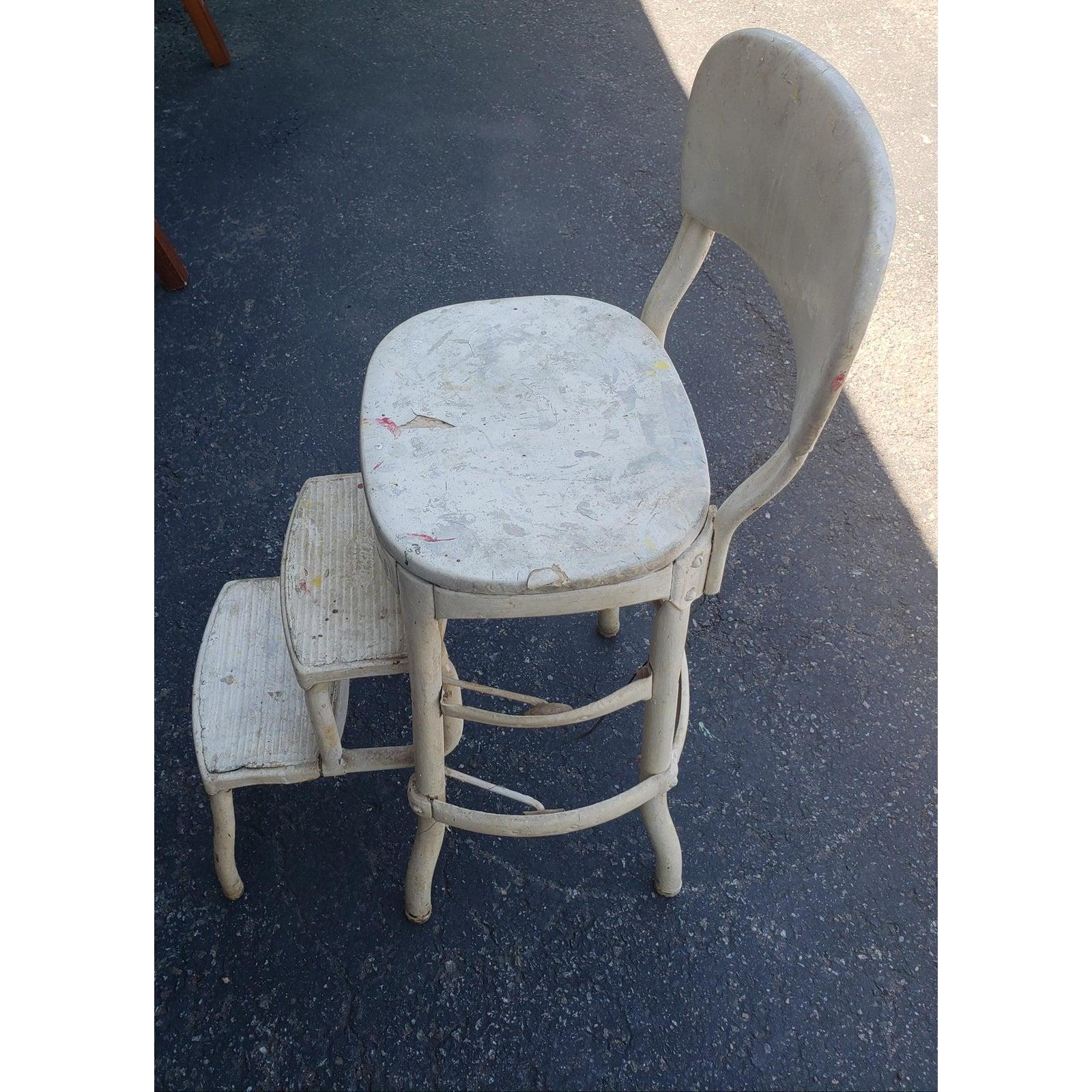 vintage cosco step stool chair