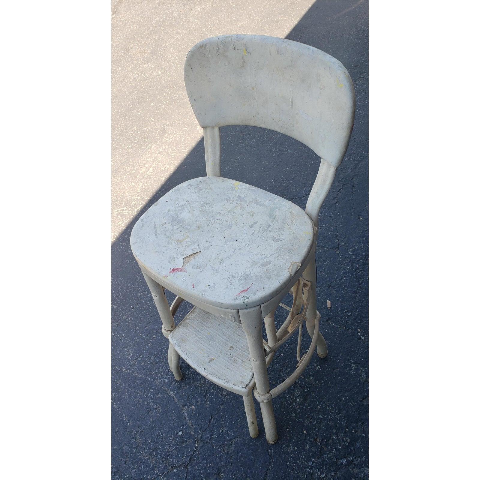 20th Century Vintage Cosco Step Stool Counter Chair, Circa 1950s For Sale