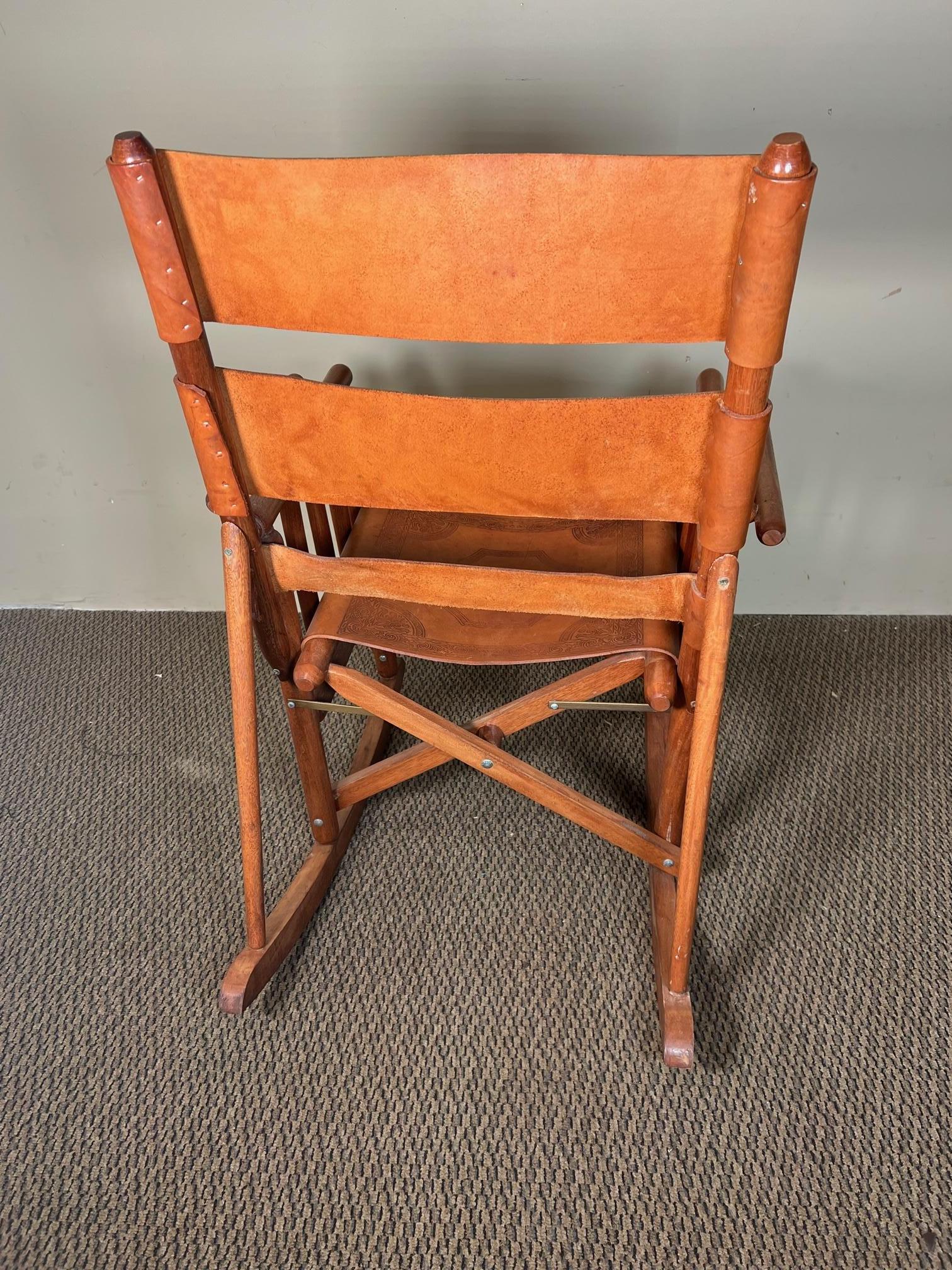 vintage folding rocking chair