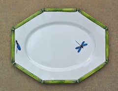 Vintage COSTA Serving Dish with Bamboo and Dragonfly Decoration, 1970s, Italy