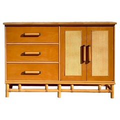 Vintage Costal Cane Front Sideboard