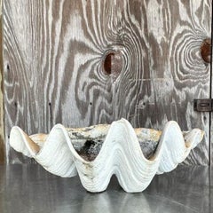 Vintage Costal Gigas Resin Clam Shell