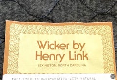 Vintage Costal Henry Link Braided Rattan Lounge Chairs - a Pair