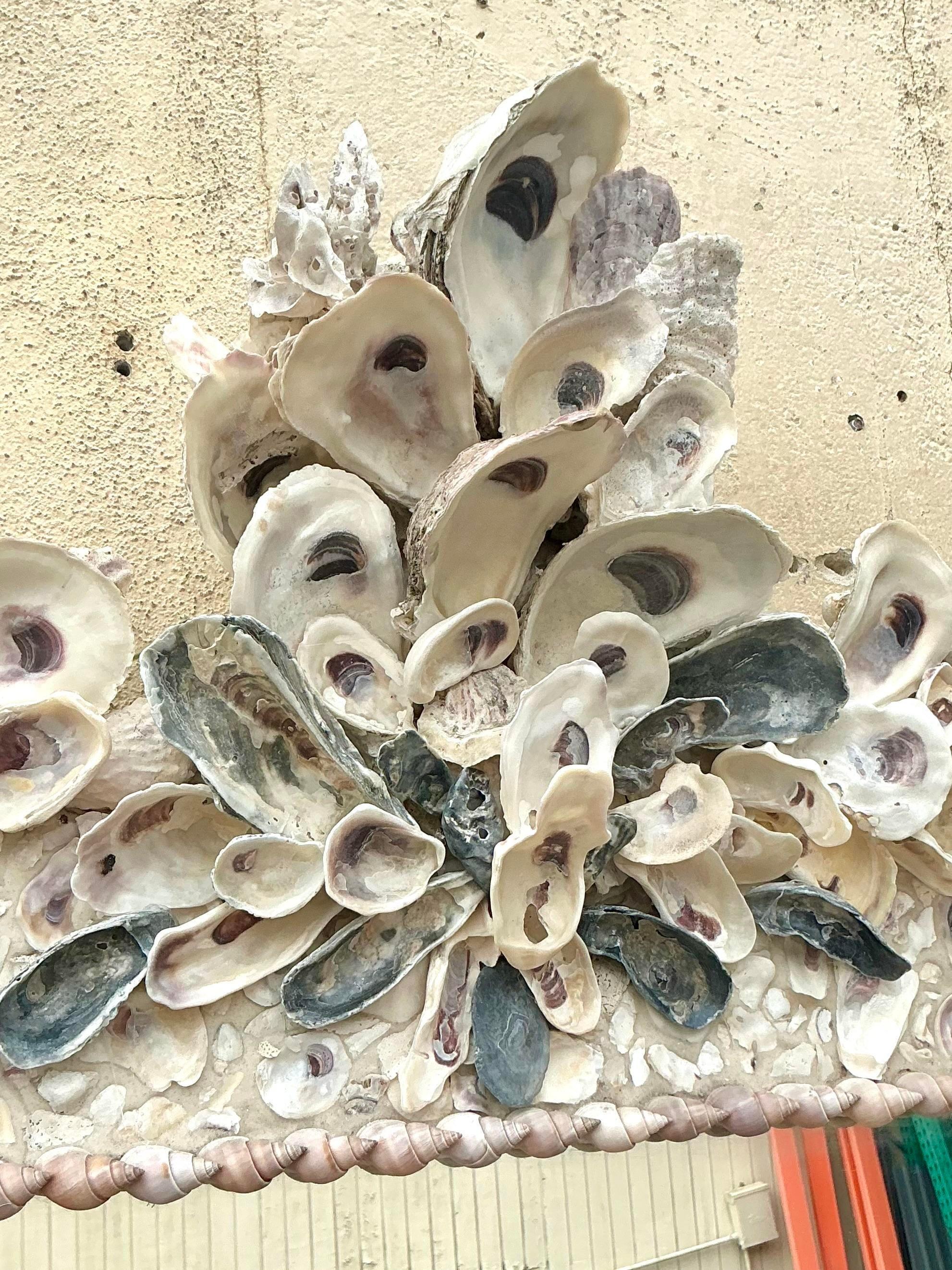 Specchio Monumentale Costal d'epoca con conchiglia d'ostrica in vendita 1
