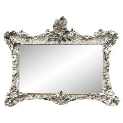 Vintage Costal Monumental Oyster Shell Mirror