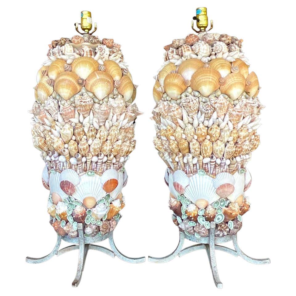 Pair of Shell Table Lamps at 1stDibs