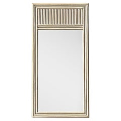 Vintage Costal Washed Rattan Mirror Vintage Costal Washed Rattan Mirror