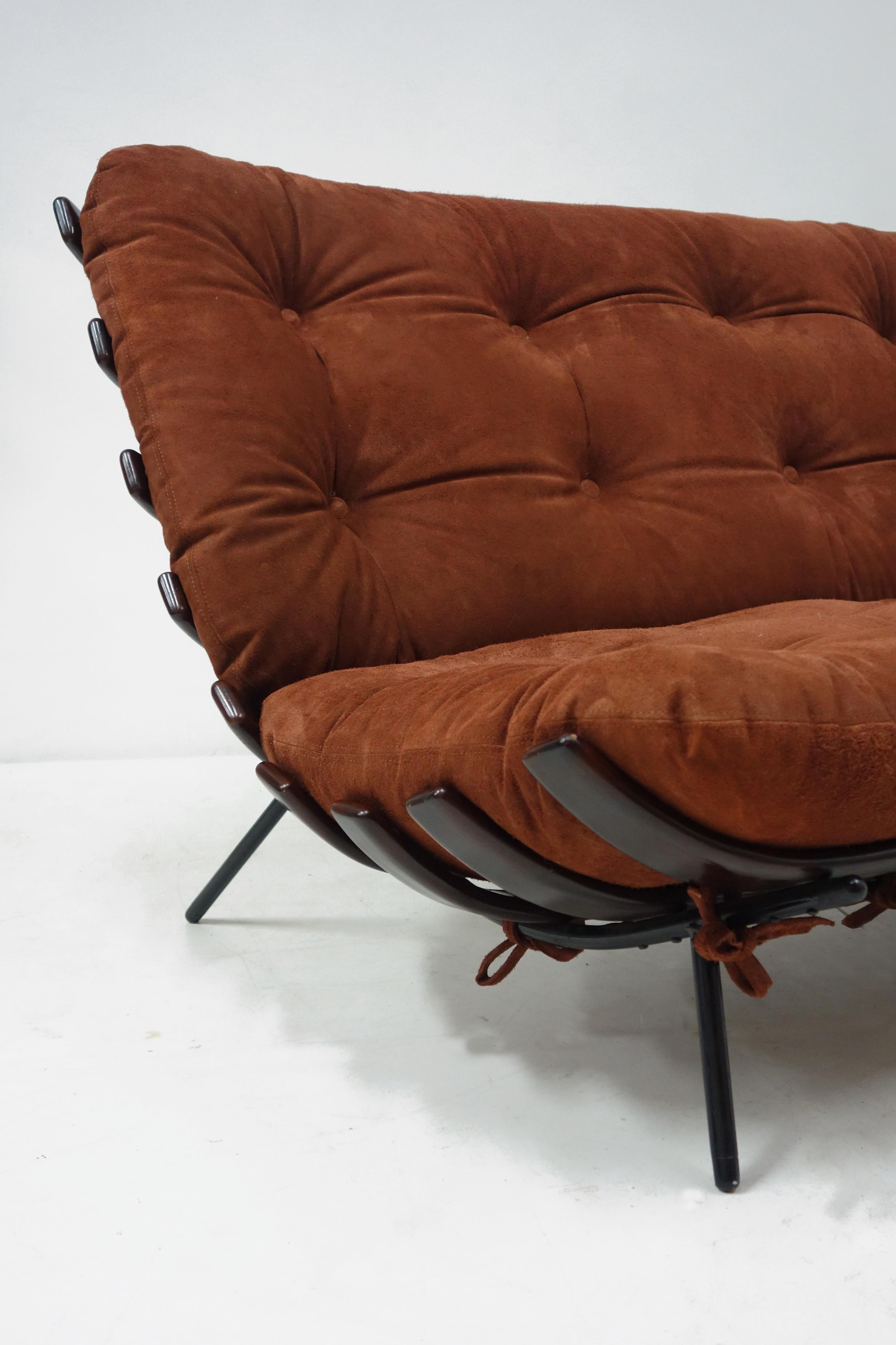 Brazilian Vintage Costela Sofa by Carlo Hauner and Martin Eisler, Edited by Forma For Sale