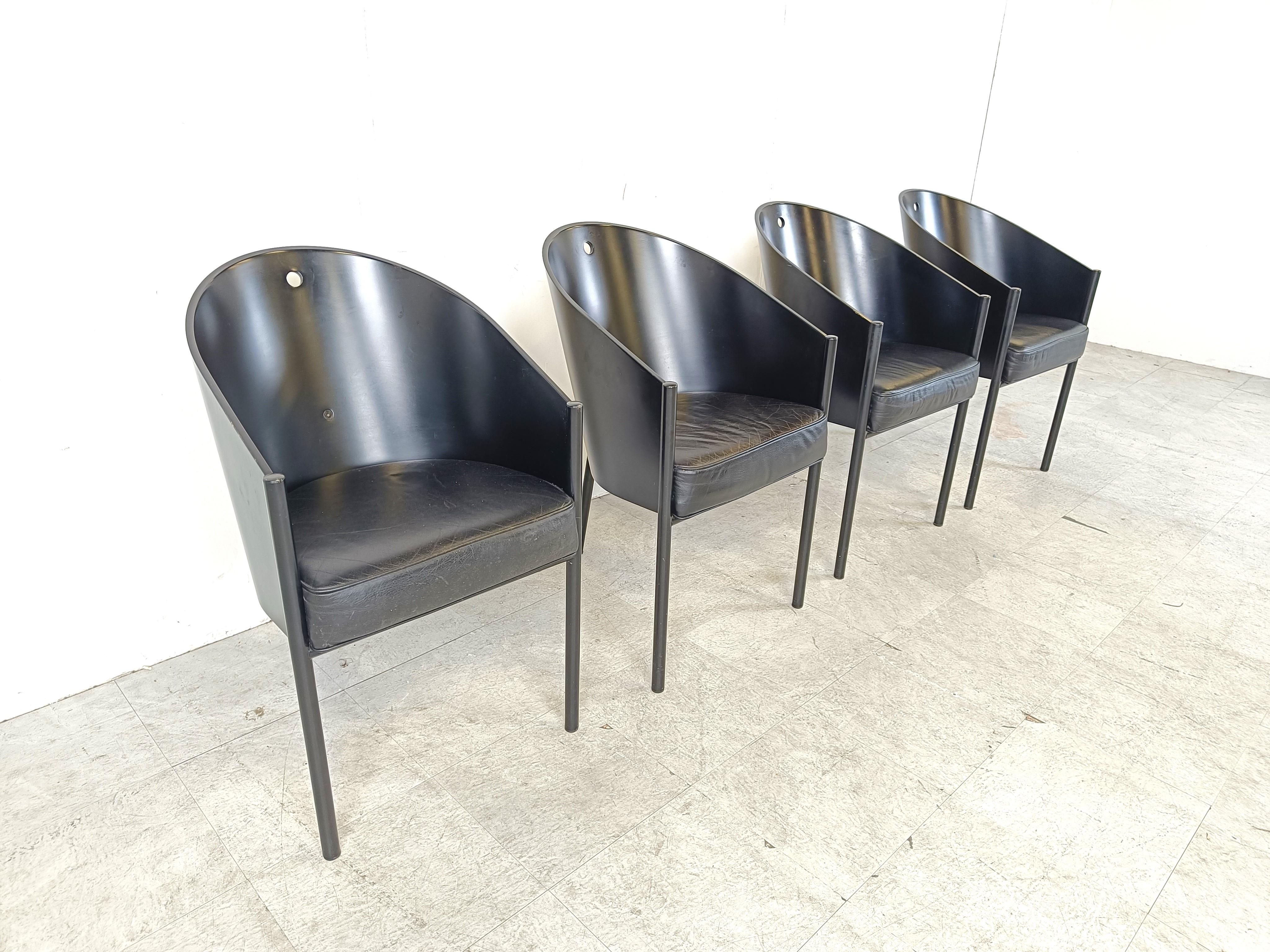 Late 20th Century Vintage Costes Chairs by Philippe Starck for Aleph, Set of 4