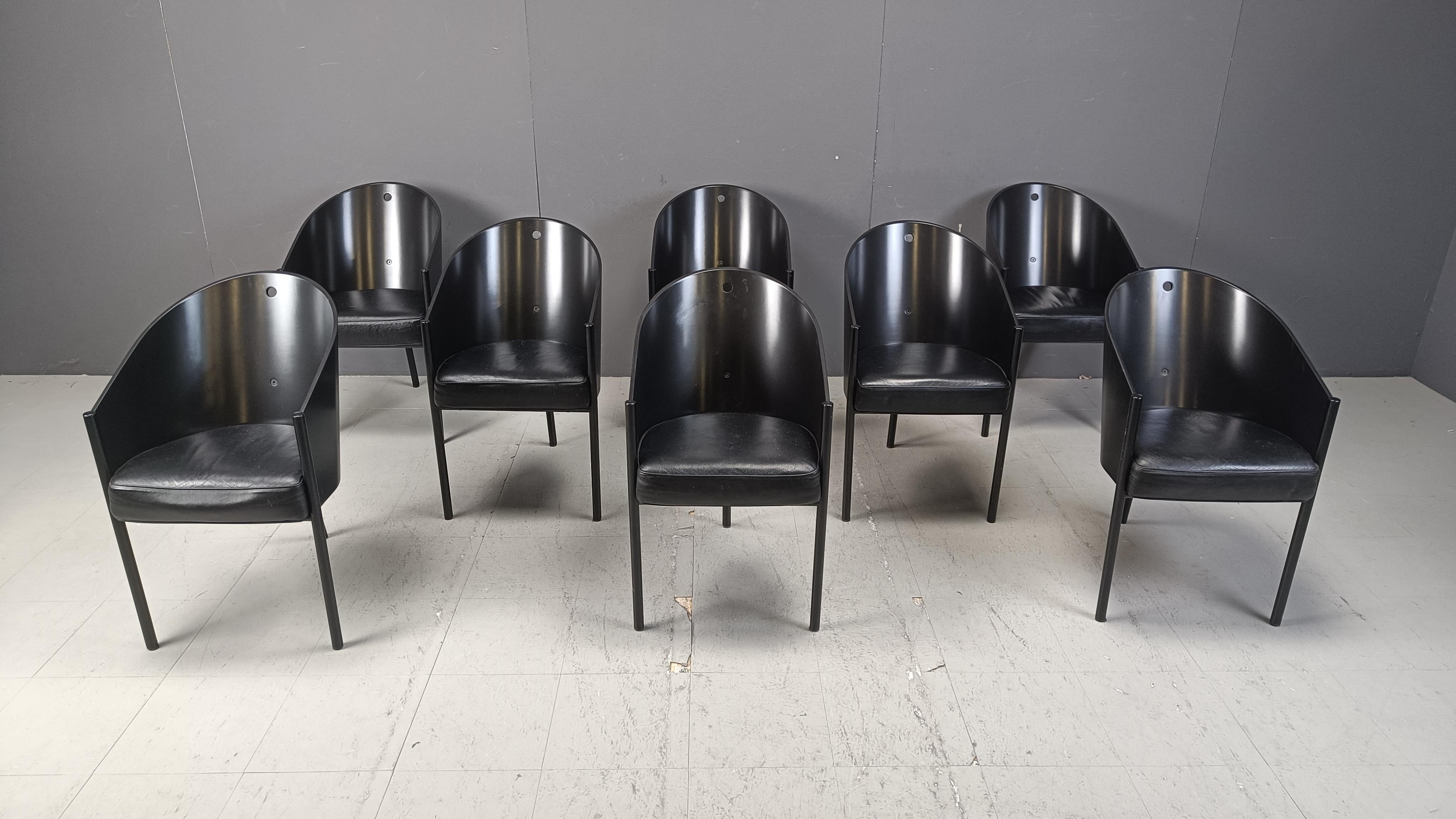 Post-Modern Vintage Costes Chairs by Philippe Starck for Aleph, Set of 8