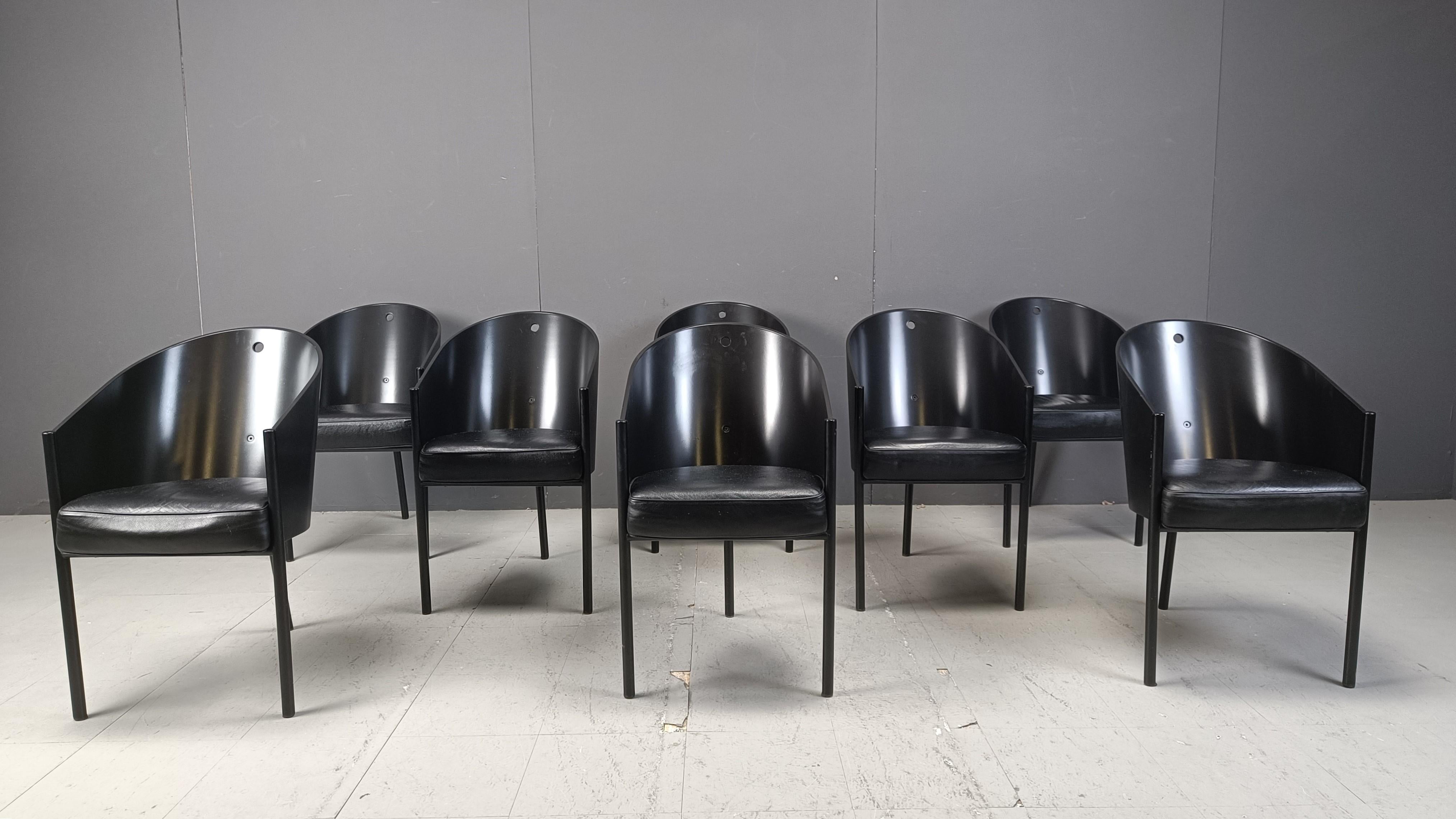 Vintage Costes Chairs by Philippe Starck for Aleph, Set of 8 In Good Condition In Leuven, Vlaams Gewest