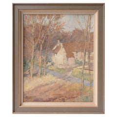 Vintage Cotswold Landscape, 'Petty France' By Roy Hewish, Original Oil Painting