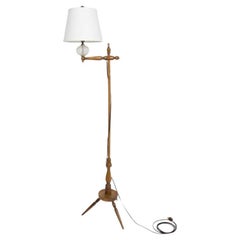 Retro Cottage Wooden Floor Lamp