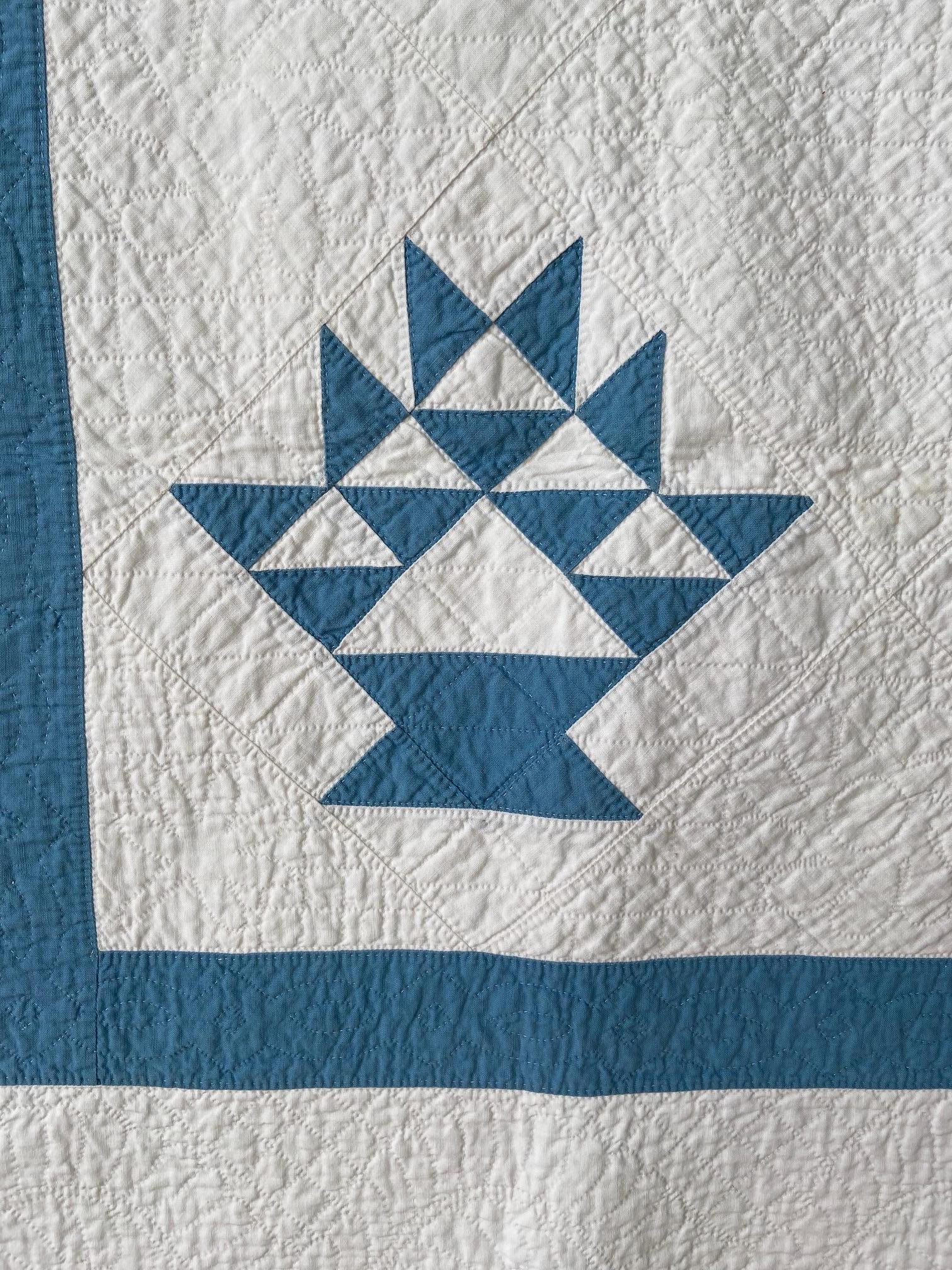 blue and white quilts