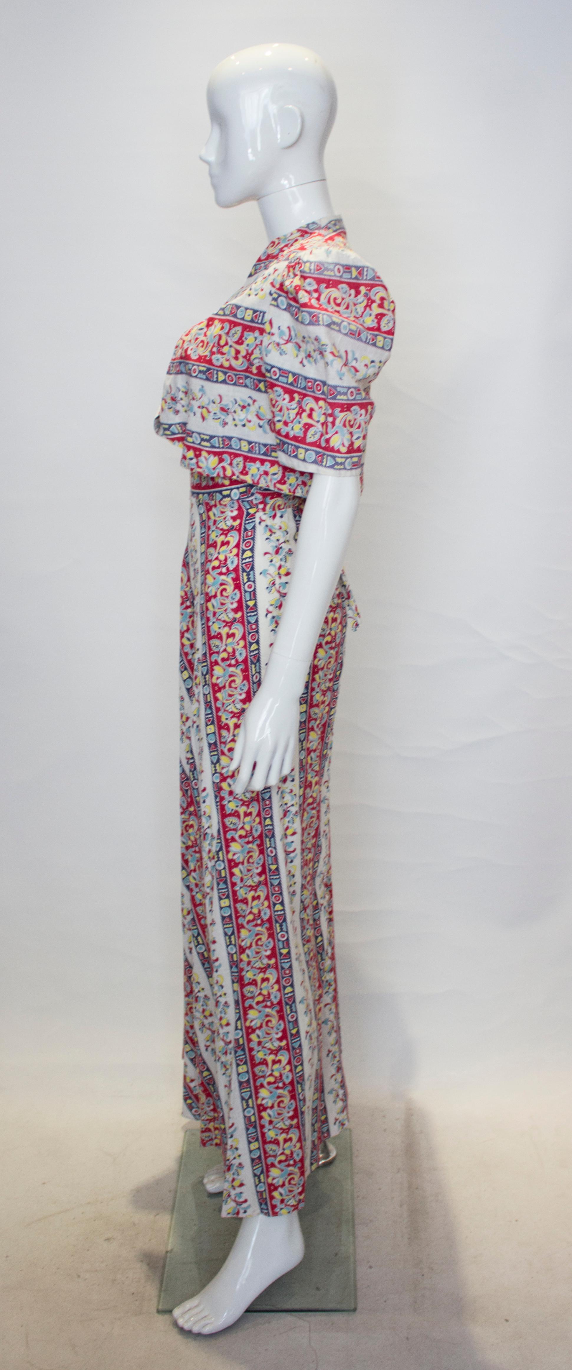Robe et boléro vintage en coton  Veste/veste à capuche Pour femmes en vente