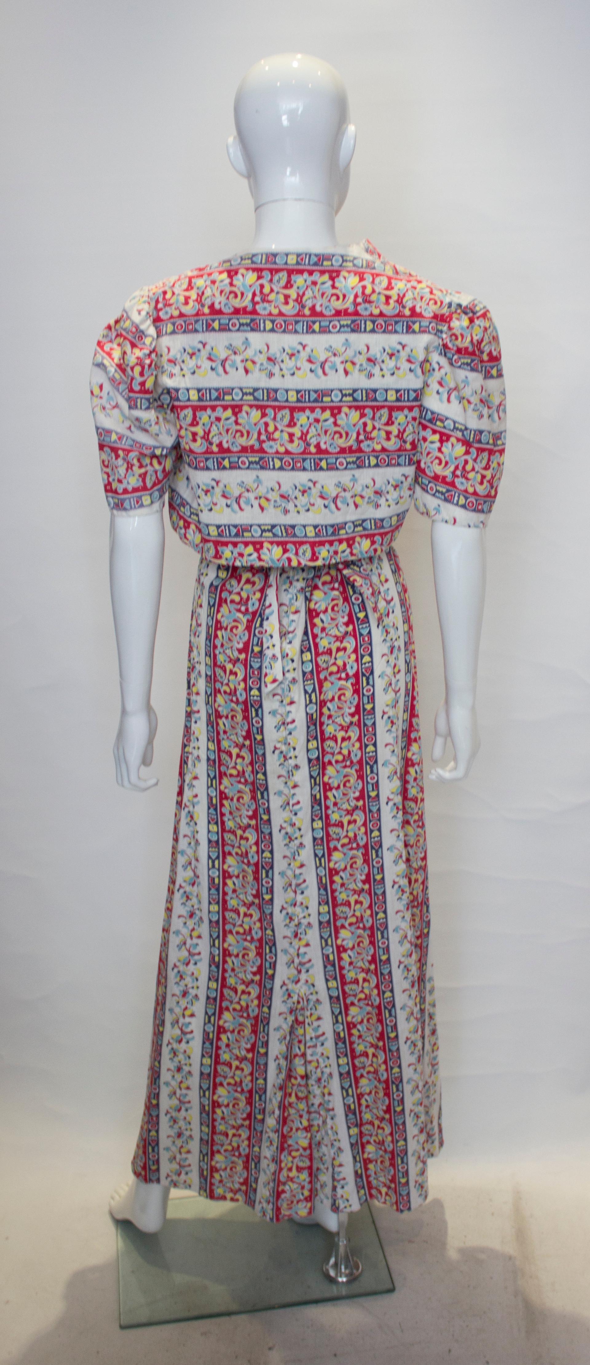 Robe et boléro vintage en coton  Veste/veste à capuche en vente 1