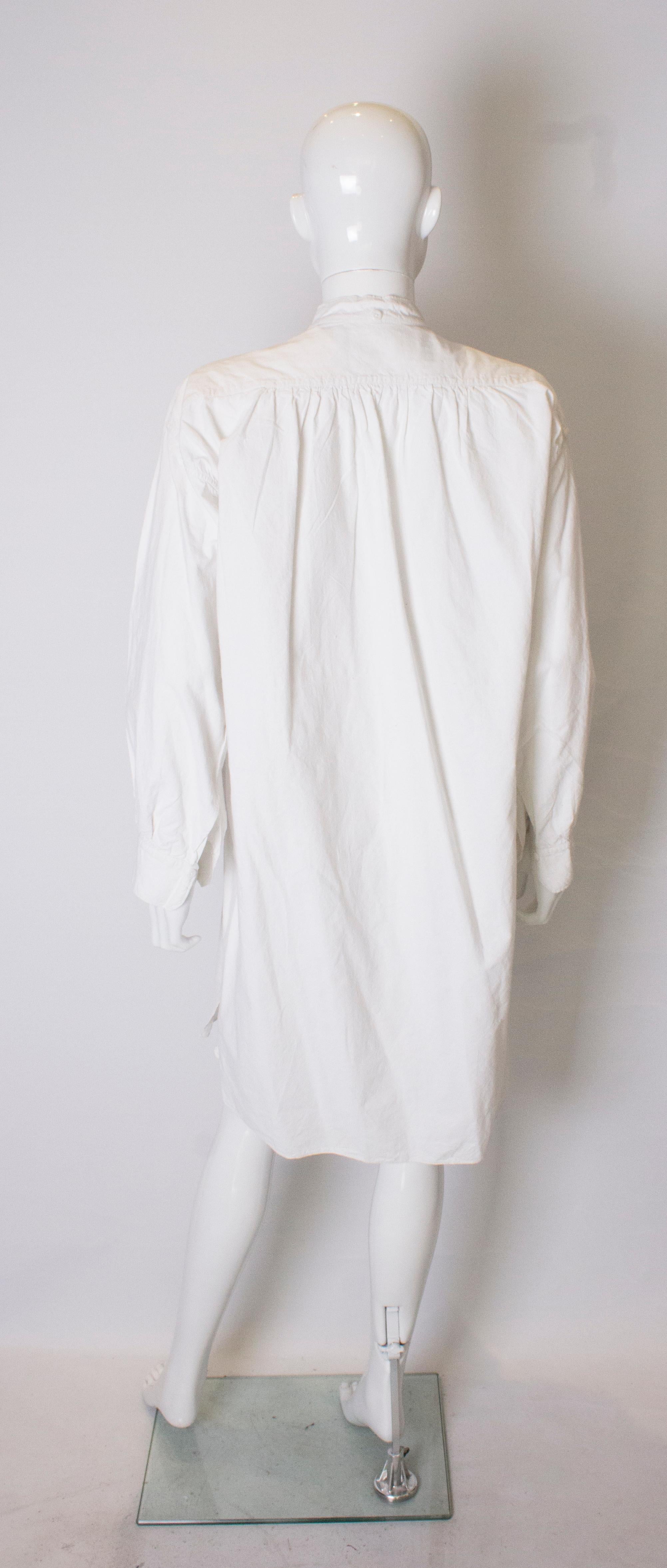 Vintage Cotton Shirt Dress For Sale 2