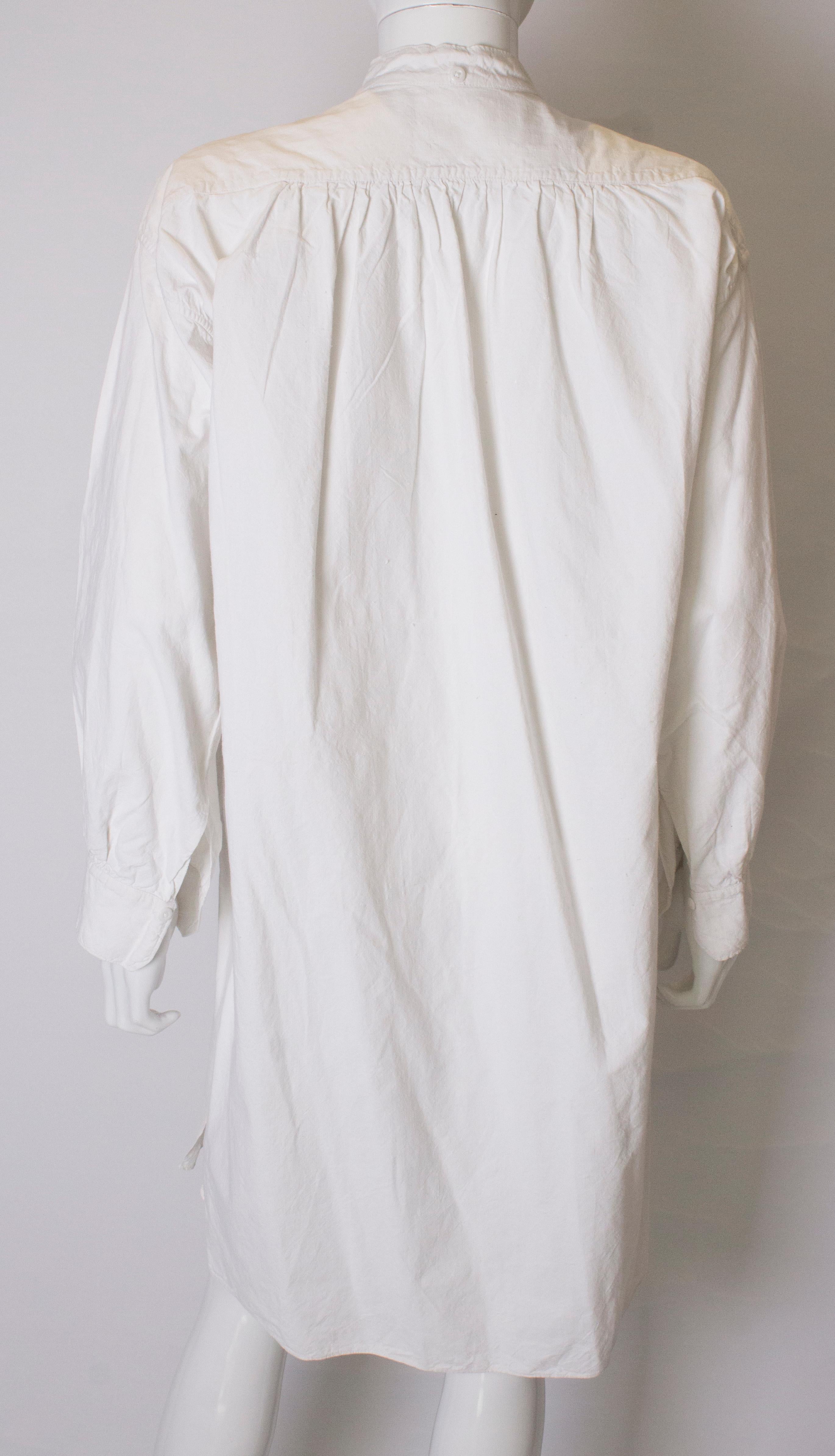 Vintage Cotton Shirt Dress For Sale 3