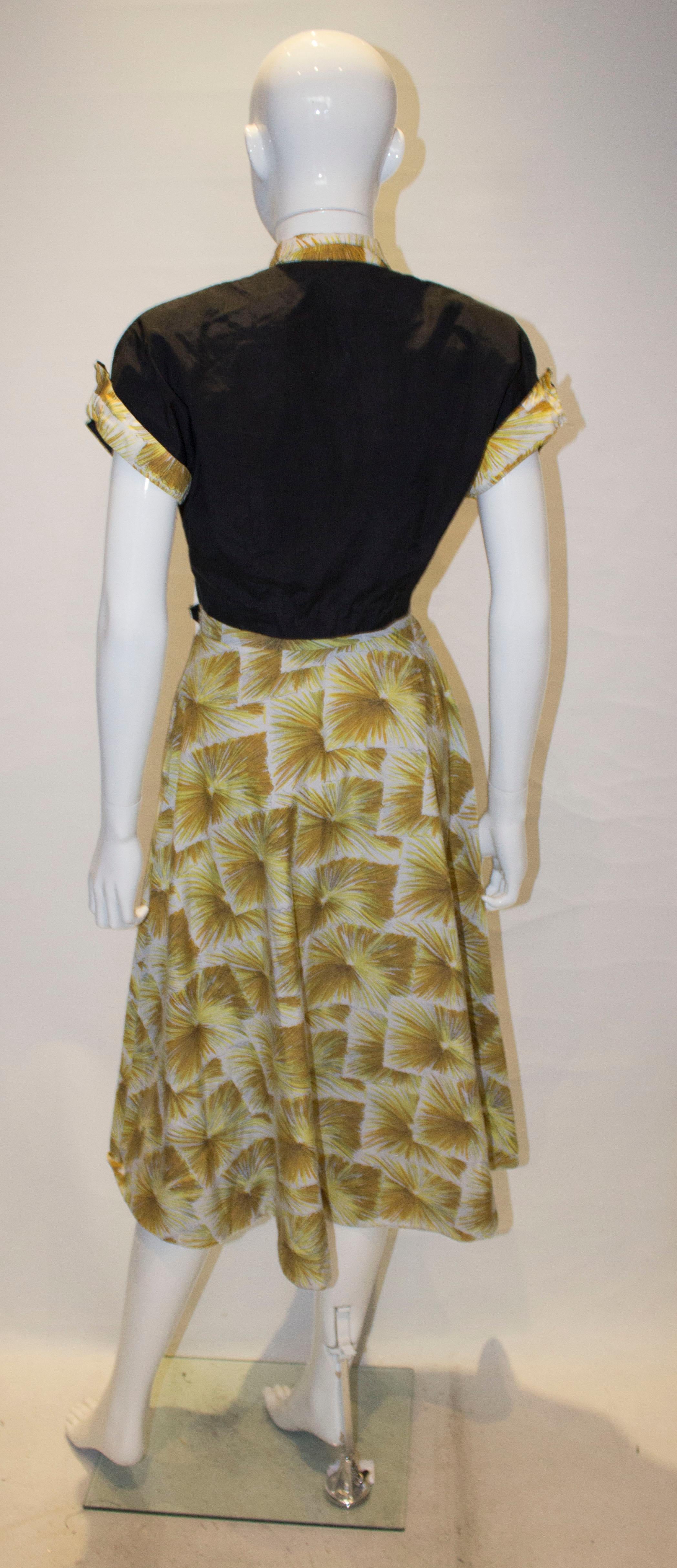 Vintage Cotton Skirt and Top For Sale 2