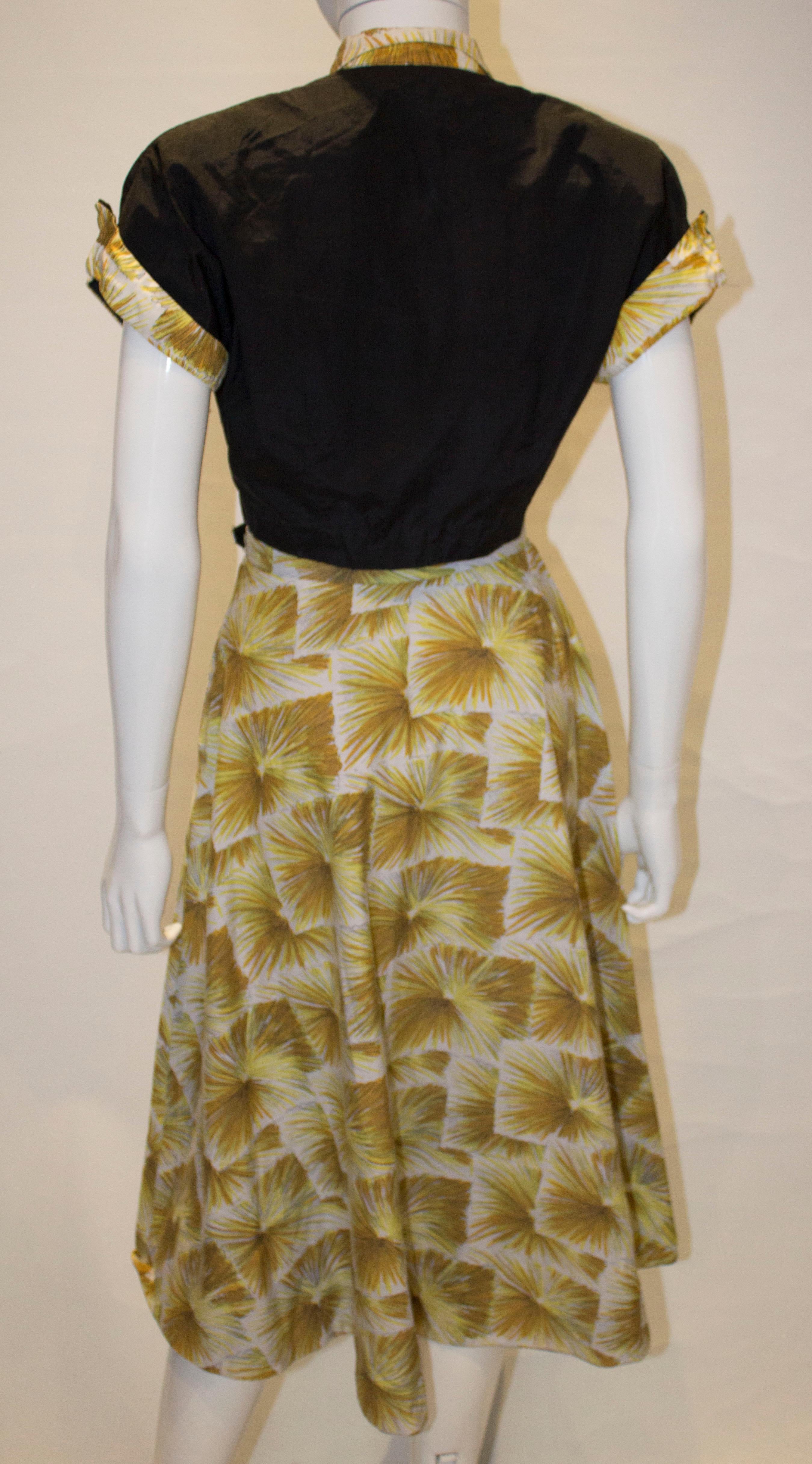 Vintage Cotton Skirt and Top For Sale 3