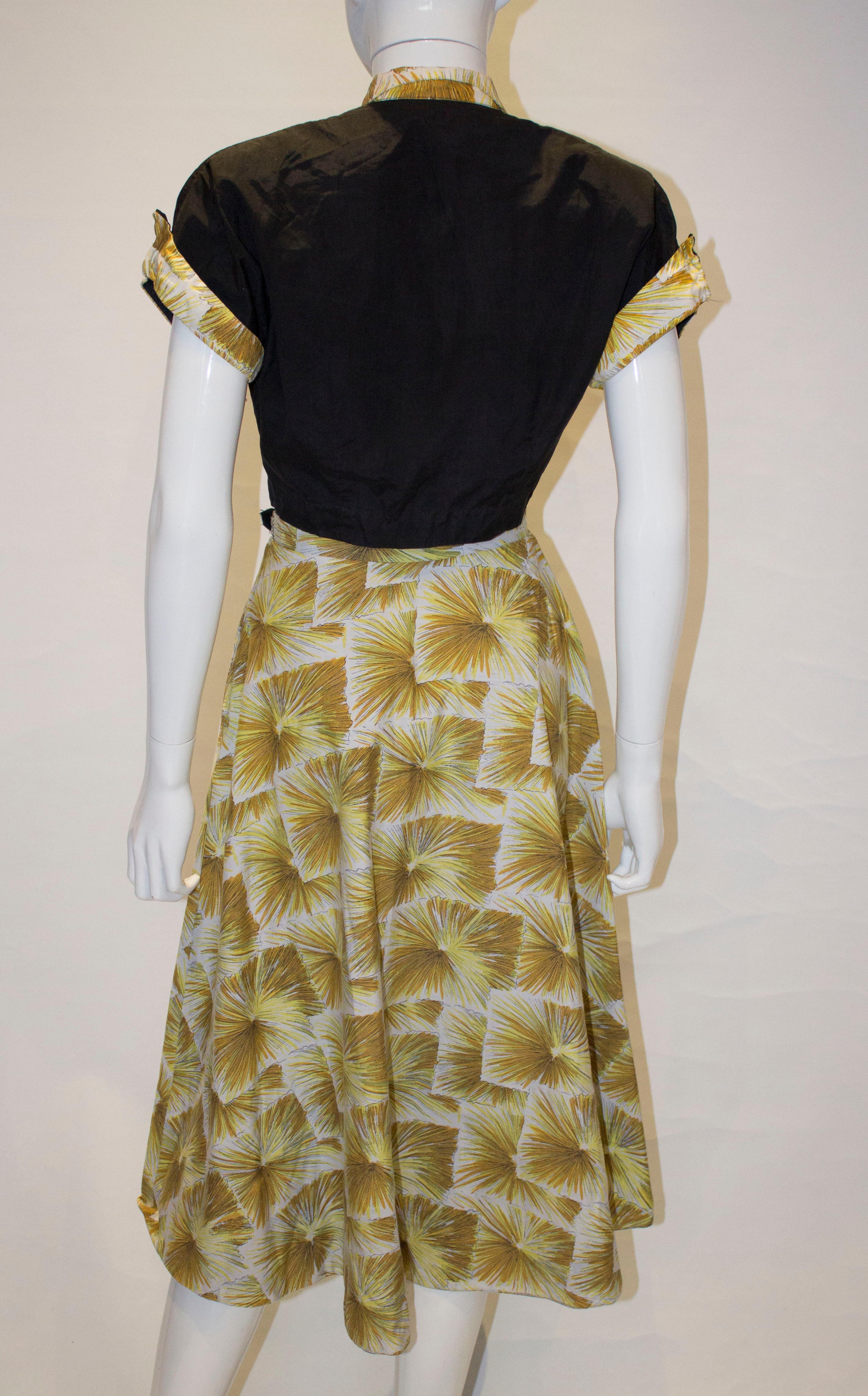 Vintage Cotton Skirt and Top For Sale 4