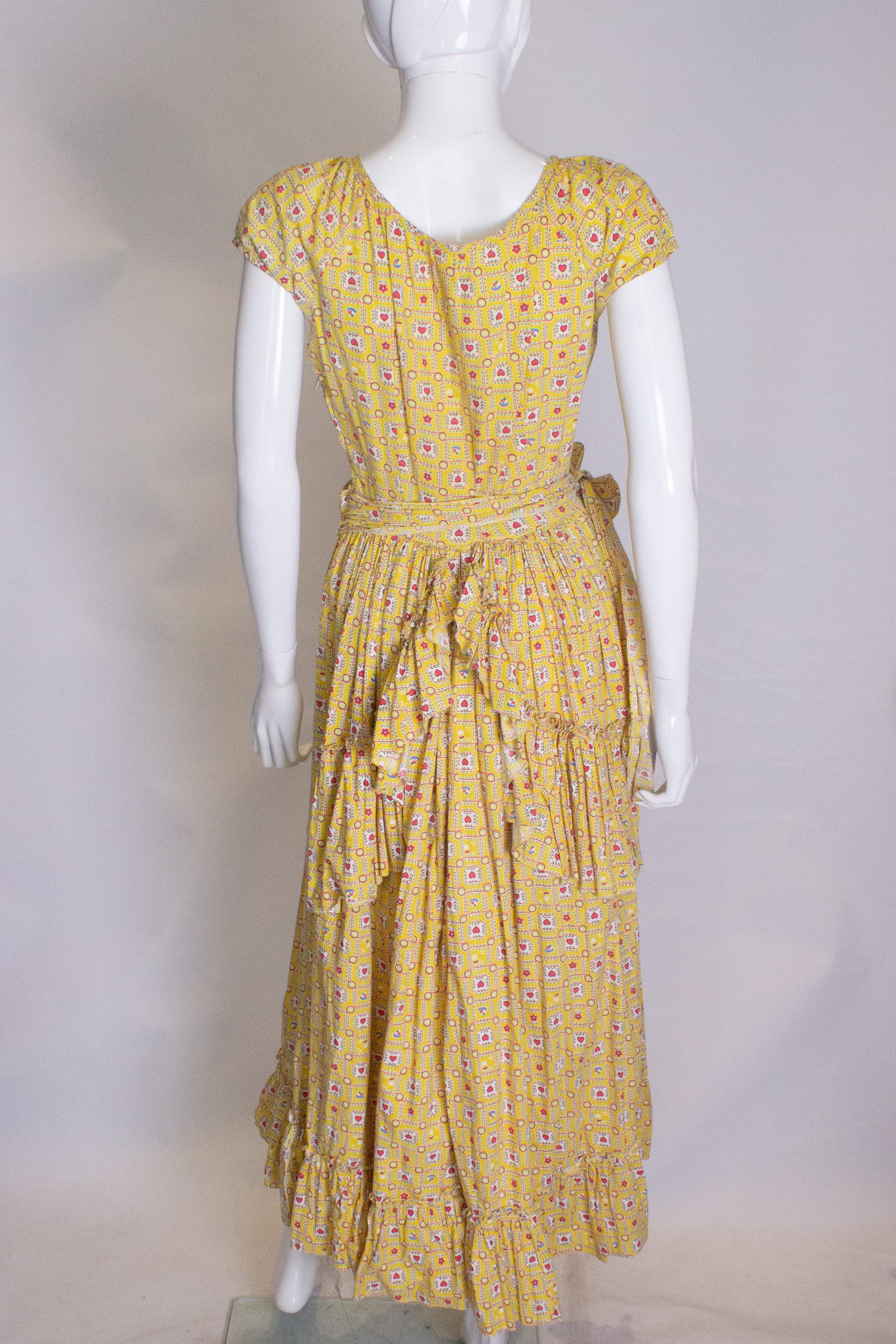 Summer-Kleid aus Baumwolle (Braun) im Angebot